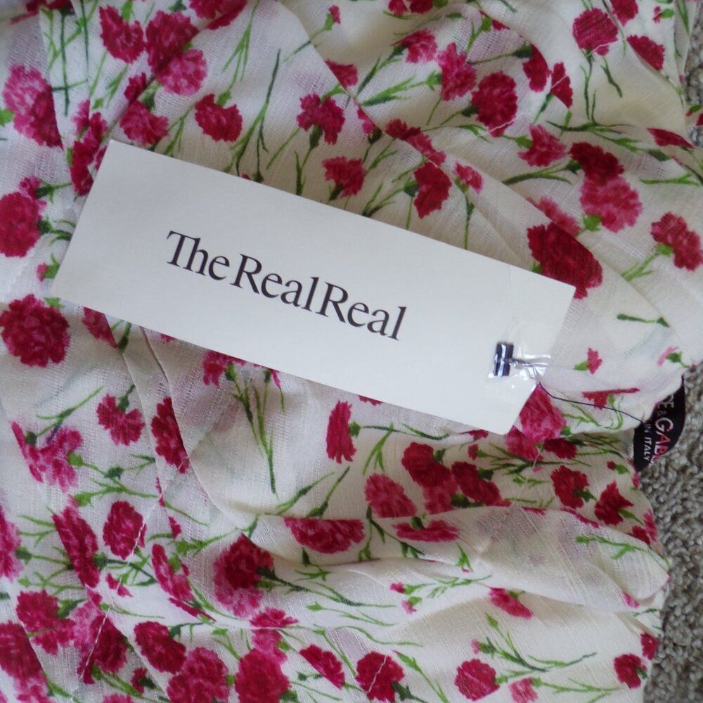 NWOT Dolce & Gabanna floral silk Spaghetti StrapY2k mini dress - Picture 9 of 14